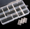 KuZHEN Plastic Adjustable 12 Compartment Storage Box Earring Jewelry Bin Case Container Sewing box Rhinestone Nail Art Tip