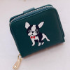 KUDIAN BEAR Women Wallets Cute Small Purse Carton Dog Short Wallet With Zipper Around Ladies Clutch Card Holder--BIC095 PM49