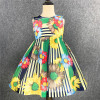 Kseniya Kids 2017 Summer Yellow Girl Dress Striped Princess Dresses For Girls Cotton Birthday Party Wedding Children's Dresses