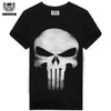 Rocksir punisher t shirts for men t shirt Cotton fashion brand t shirt men Casual Short Sleeves the punisher T-shirt Men