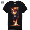 Rocksir 3d wolf t shirt mens Brand 3D Indians wolf Print t shirts Cotton wolves Men t-shirt Casual Man Tees Mens Tops