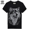 Rocksir 3d wolf t shirt mens Brand 3D Indians wolf Print t shirts Cotton wolves Men t-shirt Casual Man Tees Mens Tops