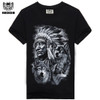 Rocksir 3d wolf t shirt mens Brand 3D Indians wolf Print t shirts Cotton wolves Men t-shirt Casual Man Tees Mens Tops