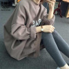 Rocksir Autumn Warm Thicken Women Dress Hoodies Harajuku Letters Print Long Hooded Sweatshirt Korean Pullover Casual Brand Tops