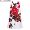 Robe Noel Fille Princess Dress Girls Clothes 2017 Brand Girls Summer Dresses Kids Costume Rose Flower Printed Children Dress Robe Noel Fille Princess Dress Girls Clothes 2017 Brand Girls Summer Dresses Kids Costume Rose Flower Printed Children Dress