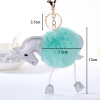 Lensple Hot Sale Colorful Unicorn Plush Hanging Pendant Cute Fluffy Rabbit Fur Keychain Ring Doll Toy For Women Bag Kids Gift