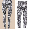 Leggings for Women New AOWOFS Female Skull Print Pattern Skinny Slim Fit Pants Stretchy Leggings Hot Item Hot