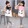 Girls Clothes 2017 New Sleeveless Baby Girl Clothing Set Pattern Cat Girls Clothing Kids Clothes Children Clothing Set Girls Clothes 2017 New Sleeveless Baby Girl Clothing Set Pattern Cat Girls Clothing Kids Clothes Children Clothing Set