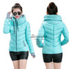 Girl Winter Zipper Jacket Women Parka Thicken Outerwear Anorak Women Down Parka Coats, Short Slim Design Cotton-padded Plus Size