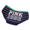 Girl Sexy Panties Stripe Panties Women Underwear Pink Tanga Bragas Cute Letter Briefs