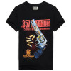 2016 Hot Summer Funny 3d Printed Skull Gun T Shirt Men Cotton Men's Wear Casual Famous Brand Men Shirt Hip Hop t shirt