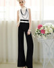 2016 Hot Sale Loose Zipper Fly Solid Pantalones New Women Casual High Waist Flare Wide Leg Long Pants Palazzo Trousers