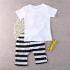 2016 Baby Boy Girls Newborn Clothes Casual Pajamas Set T-shirt Pants 2PC Outfits