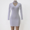 Autumn Winter Women Knitting Dress 2017 Long Sleeve Sexy Short Pencil Knitted Dress Slim Bodycon Party Vestidos Sweater Dresses