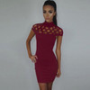 Autumn Winter Women  Dress 2017 Turtleneck Short Sleeve Hollow Out Bodycon Dress Vestidos Sexy Club Party Bandage Dresses Autumn Winter Women  Dress 2017 Turtleneck Short Sleeve Hollow Out Bodycon Dress Vestidos Sexy Club Party Bandage Dresses