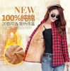 Autumn winter warm cotton long-sleeved thick velvet women's plaid shirt flannel office shirts 20 colors NS2357