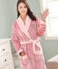 Autumn winter thick flannel robe men coral fleece bathrobe male plus size sleepwear long-sleeve couples warm thicken