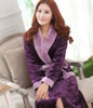 Autumn winter thick flannel robe men coral fleece bathrobe male plus size sleepwear long-sleeve couples warm thicken