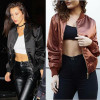 autumn Winter parkas cool basic bomber jacket Women short  pink jacket coat Padded zipper chaquetas biker outwear jacket women