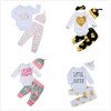 Autumn Winter Newborn Baby Kid Girl Little Sister Long Sleeve Romper + Floral Long Pants Hat 3PCS Outfits Set Clothes