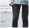 Athleisure gothic fitness leggings mesh spliced leggings for women autumn 2017 sexy leggins skinny casual pencil pants clothing