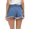 Asymmetrical Ripped Denim Shorts for Women High Waist with Pockets Female Short Cintura Alta 2017 Vintage Pantalones Cortos New