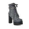 ASUMER large size 2016 popular classic thick heel round toe ankle boots sexy platform high heels solid lace up women boots