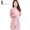 ASLTW Spring And Autumn Female Cardigan Long Sleeve Hollow Lace Knitwear Long Cardigan Coat Sweater For Women