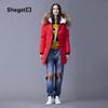 Shegetit Raccoon Fur Collar Women Long Down Parka 2016 Winter Snow Warm Jacket Women Outerwear Down Jacket Female Coat Women