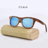 RTBOFY Wooden Sunglasses.Bamboo brand sun glasses Vintage Wood Case Beach Sunglasses for Driving gafas de sol YA03