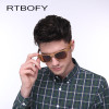 RTBOFY Wooden Sunglasses.Bamboo brand sun glasses Vintage Wood Case Beach Sunglasses for Driving gafas de sol YA03