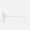 ROYAL GIRL Large Frame Rhinestones Eyewear Frames Twin-Beams Women Optical Eyeglasses Gold Glasses Frames SS046