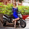 Royal Blue Short Cocktail Party Dresses With Long Sleeves Lace 2017 Cheap V-Neck Spandex Mini Prom Vestidos  Curtos Petite Gowns