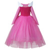 Girls Sleeping Beauty Princess Cosplay Party Dresses Children Long Sleeve Aurora Costume Clothing Kids Tutu Dress for Christmas
