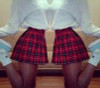 Girls Sailor Scotland Plaid Checks School Uniform Pleated Skirt Cotton Tartan