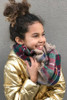 Girls Plaid Blanket Scarf