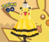 Girls Pikachu Cute Ball Gown Dress Kids Lovely Dress Costume Anime Cosplay Pokemon Go Costumes With Bowknot Birthday Party Dress