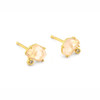 LABRADORITE AND CZ POST EARRING