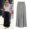 L-5XL plus size women casual pants 2016 summer fashion elastic waist loose casual joker high-end wide-legged ankle-length pants