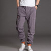 L-5XL Casual Cargo Pants Men Plus Size Baggy Harem Pants 2017 Fashion Solid Kpop Trousers Mens Elastic Waist Jogger Sweatpants