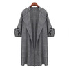 L - 5XL 2017 New Spring Autumn Fashion Long Sleeve Gray Casual Windbreaker Long Coat Baggy Clothes Women Trench Coat Plus Size