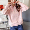 KYMAKUTU Hooded Suede Sweatshirts All Match Solid Hoodies with Pocket New Fashion Moletom Feminino Autumn Winter Sudaderas Mujer