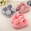 Children'S Cotton Shoes Kids Home Slippers Boys And Girls Baby Cute Rabbit Ears Plush Ball Thickening Warm Indoor Shoes Fashion
