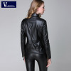 2016 Autumn Spring Short Fashion Leather Jacket Women Casual Coat Motorcycle jacket PU Leather Clothing Plus size Ladies Outwear