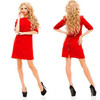 2016 autumn new fashion women's sheath dress casual o-neck Half sleeved back row of buttons dress bodycon vestidos party dresses