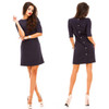2016 autumn new fashion women's sheath dress casual o-neck Half sleeved back row of buttons dress bodycon vestidos party dresses