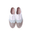 2017 Branded Design women Casual Full Grain Leather Oxfords Brogue Shoes Round head Fashion Mixed Color Oxford Shoes for women