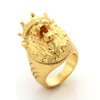 King Ice 14K Gold Solid Roaring Lion Ring King Ice 14K Gold Solid Roaring Lion Ring