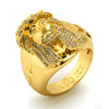 King Ice 14K Gold Jesus CZ Ring