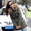 ARJUNGO High Quality Large Real Fur 2016 Winter Jacket Women Genuine Raccoon Fur Collar Hooded Thick Coat Women Winter Parka